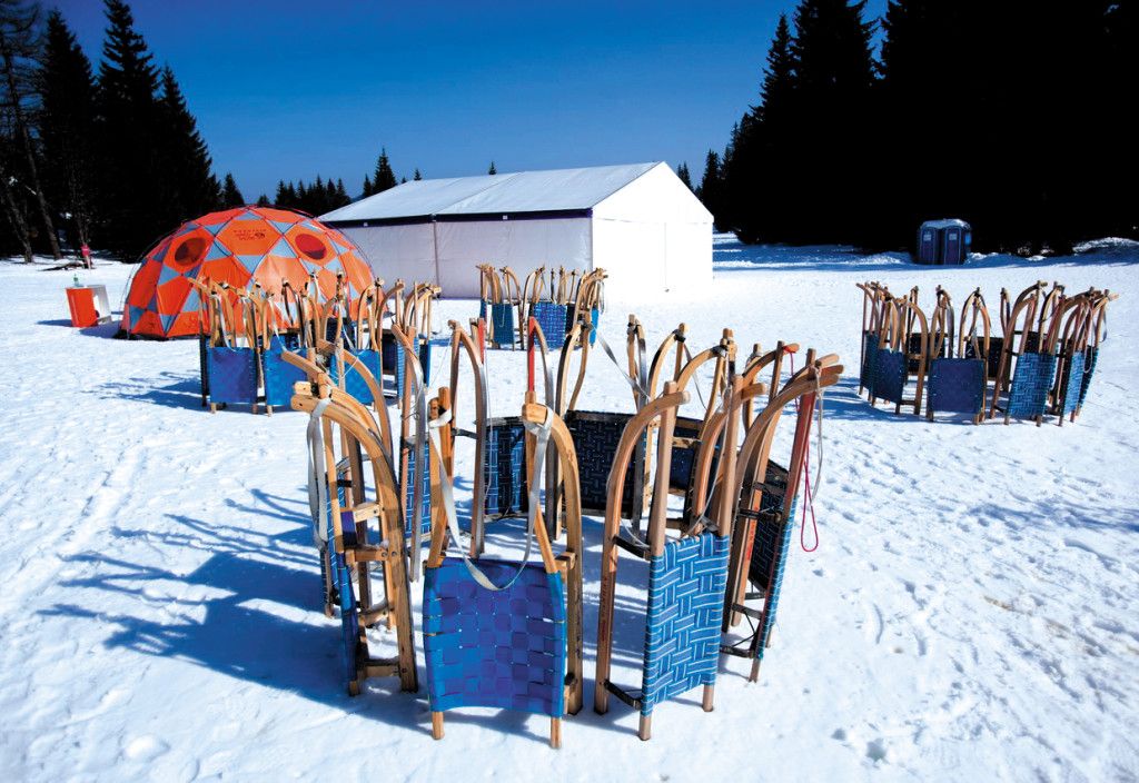 Actively experience the winter environment in surrounding nature and have an experience within unusual activities.