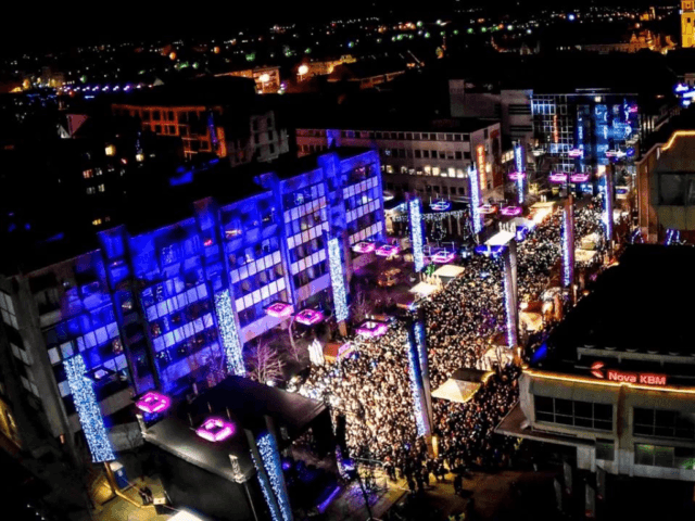 Maribor New Year Trg Leona Stuklja Square