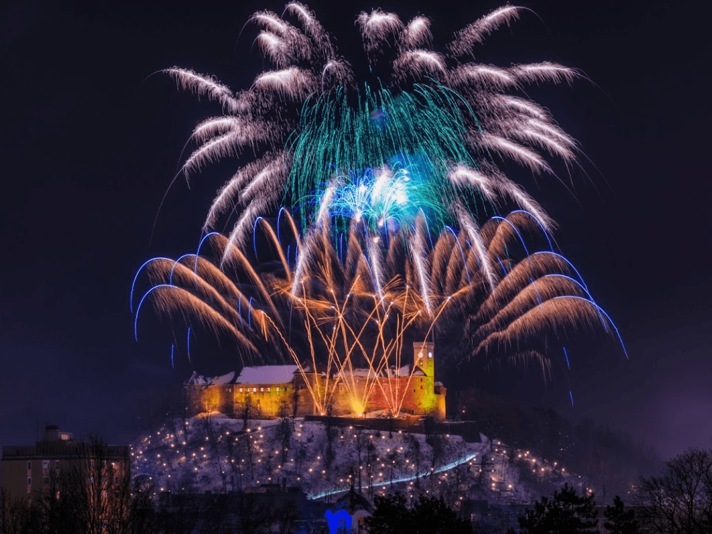 Ljubljana december fireworks